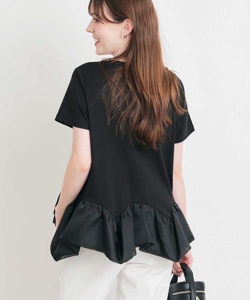 PICCIN PERLA(ピッチンペルラ)の「マーメイドペプラムプルオーバー(Tシャツ/カットソー・レディース・オフホワイト/ブラック・M)」の12枚目の写真