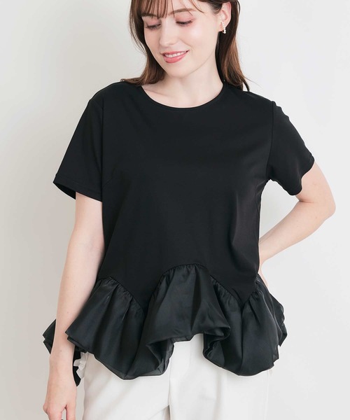 PICCIN PERLA(ピッチンペルラ)の「マーメイドペプラムプルオーバー(Tシャツ/カットソー・レディース・オフホワイト/ブラック・M)」の10枚目の写真