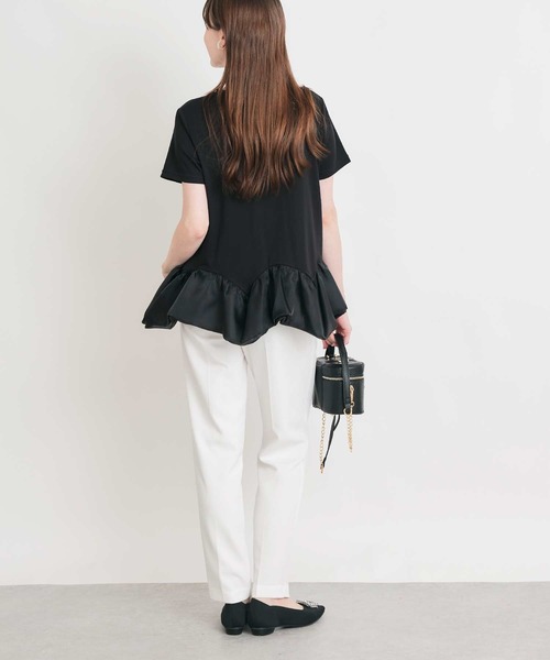 PICCIN PERLA(ピッチンペルラ)の「マーメイドペプラムプルオーバー(Tシャツ/カットソー・レディース・オフホワイト/ブラック・M)」の15枚目の写真