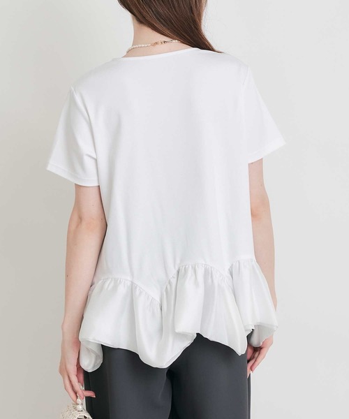 PICCIN PERLA(ピッチンペルラ)の「マーメイドペプラムプルオーバー(Tシャツ/カットソー・レディース・オフホワイト/ブラック・M)」の6枚目の写真