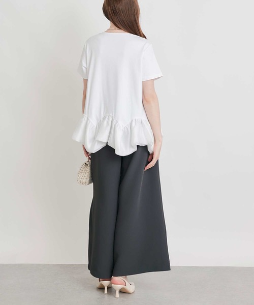 PICCIN PERLA(ピッチンペルラ)の「マーメイドペプラムプルオーバー(Tシャツ/カットソー・レディース・オフホワイト/ブラック・M)」の9枚目の写真