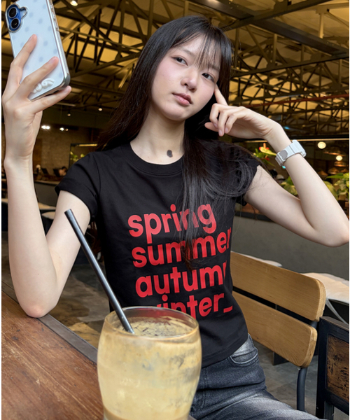 REBRENNER（リブレンナー）の「DTFフォーシーズンクールコットンウィメンズクロップ半袖Tシャツブラック（Tシャツ/カットソー・レディース・ブラック・SMALL/MEDIUM/LARGE）」の18枚目の写真