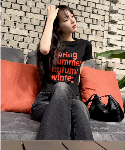 REBRENNER（リブレンナー）の「DTFフォーシーズンクールコットンウィメンズクロップ半袖Tシャツブラック（Tシャツ/カットソー・レディース・ブラック・SMALL/MEDIUM/LARGE）」の16枚目の写真