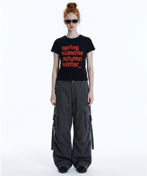 REBRENNER（リブレンナー）の「DTFフォーシーズンクールコットンウィメンズクロップ半袖Tシャツブラック（Tシャツ/カットソー・レディース・ブラック・SMALL/MEDIUM/LARGE）」の9枚目の写真