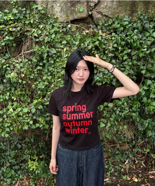 REBRENNER（リブレンナー）の「DTFフォーシーズンクールコットンウィメンズクロップ半袖Tシャツブラック（Tシャツ/カットソー・レディース・ブラック・SMALL/MEDIUM/LARGE）」の3枚目の写真