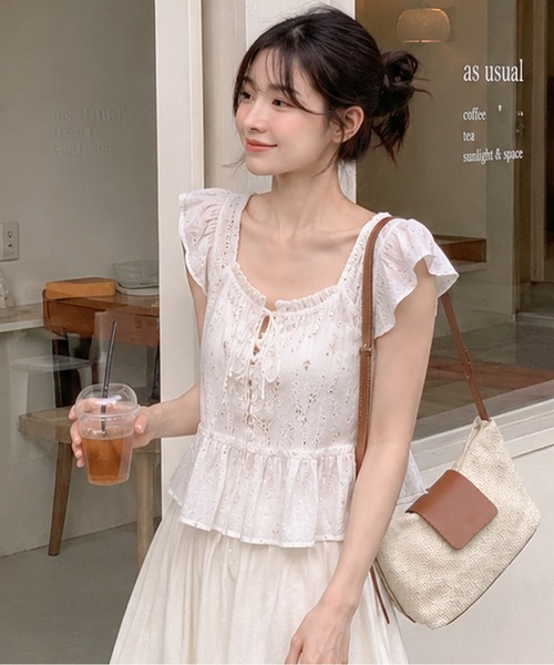 Nia(ニア)の「Nia(ニア)/配色キャンバスハンドバッグ(ハンドバッグ・レディース・ベージュ/ブラック/ブラウン・FREE)」の18枚目の写真