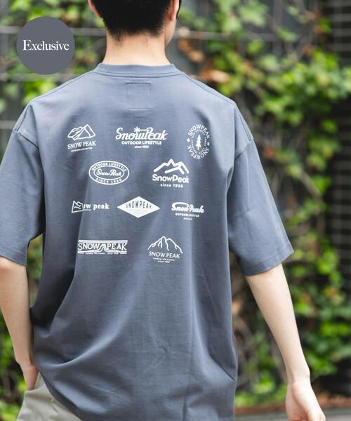 Snow Peak(スノーピーク)の「『別注』Snow Peak Apparel×DOORS PROTOARCHIVEPRINT T-SHIRTS(Tシャツ/カットソー・メンズ・チャコールグレー/カーキ/ホワイト/ブルー・MEDIUM/LARGE/X-LARGE)」の4枚目の写真