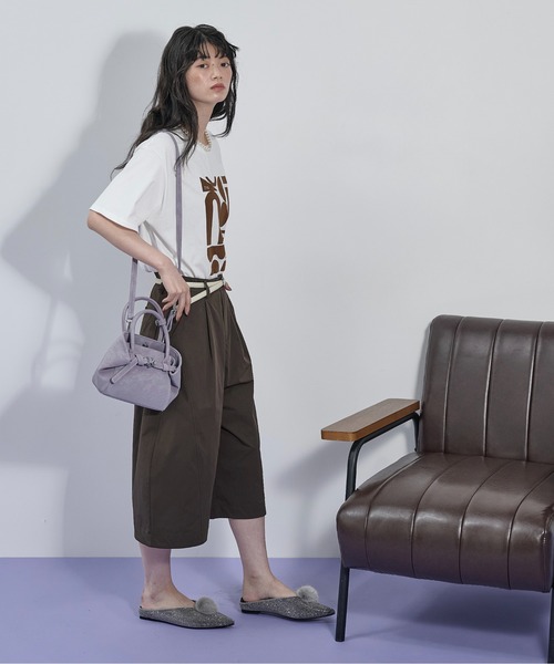 THE YOn（ザヨン）の「タッククロップドカーブパンツ（その他パンツ・レディース・ブラック/アイボリー/ブラウン・S/M）」の9枚目の写真