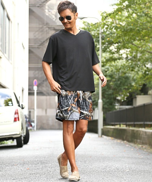 LUXSTYLE(ラグスタイル)の「メッシュ素材リアルツリーショートパンツ(その他パンツ・メンズ・ブラック/グレー・M/L)」の21枚目の写真