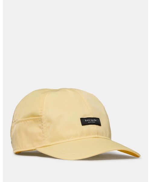 kate spade new york(ケイトスペード ニューヨーク)の「サム ラベル ポケット ベースボール キャップ(キャップ・レディース・イエロー・ONE)」の1枚目の写真