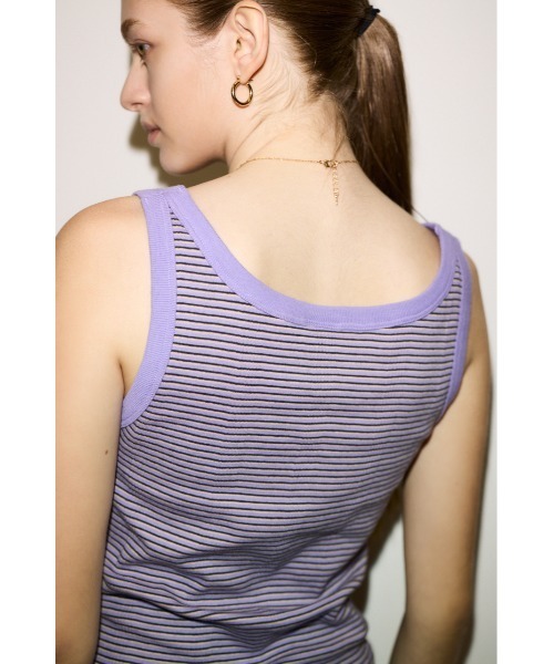 THROW by SLY（スローバイスライ）の「MillerxTHROW U/N TANKTHROW ミラースローユーネックタンク 夏服 秋服（タンクトップ・レディース・パープル系その他/ブラウン系その他2・FREE）」の14枚目の写真