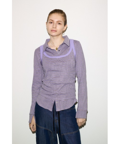 THROW by SLY（スローバイスライ）の「MillerxTHROW U/N TANKTHROW ミラースローユーネックタンク 夏服 秋服（タンクトップ・レディース・パープル系その他/ブラウン系その他2・FREE）」の7枚目の写真