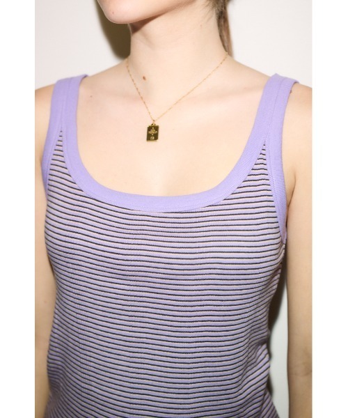 THROW by SLY（スローバイスライ）の「MillerxTHROW U/N TANKTHROW ミラースローユーネックタンク 夏服 秋服（タンクトップ・レディース・パープル系その他/ブラウン系その他2・FREE）」の12枚目の写真