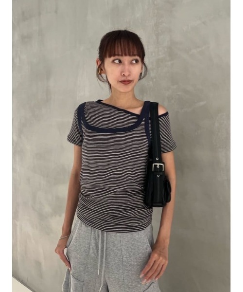 THROW by SLY（スローバイスライ）の「MillerxTHROW U/N TANKTHROW ミラースローユーネックタンク 夏服 秋服（タンクトップ・レディース・パープル系その他/ブラウン系その他2・FREE）」の17枚目の写真