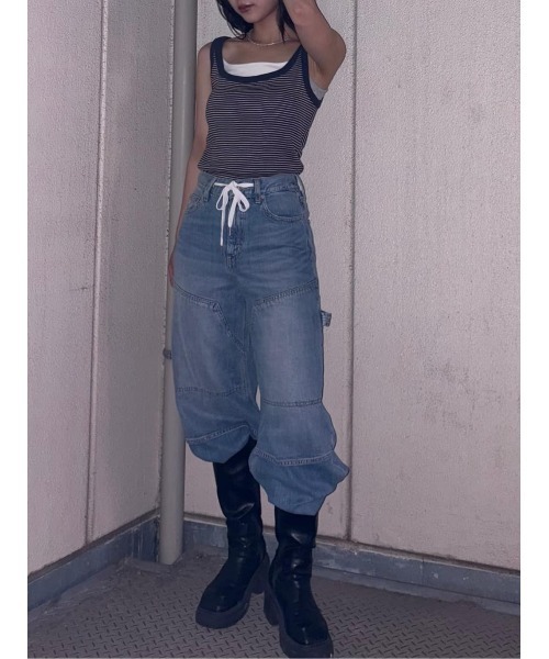 THROW by SLY（スローバイスライ）の「MillerxTHROW U/N TANKTHROW ミラースローユーネックタンク 夏服 秋服（タンクトップ・レディース・パープル系その他/ブラウン系その他2・FREE）」の19枚目の写真