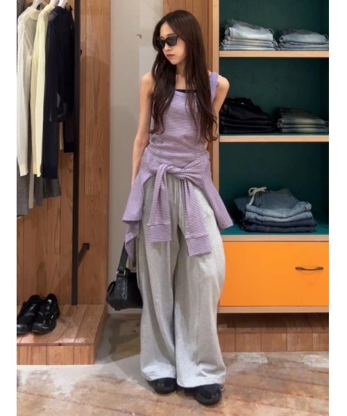 THROW by SLY（スローバイスライ）の「MillerxTHROW U/N TANKTHROW ミラースローユーネックタンク 夏服 秋服（タンクトップ・レディース・パープル系その他/ブラウン系その他2・FREE）」の20枚目の写真