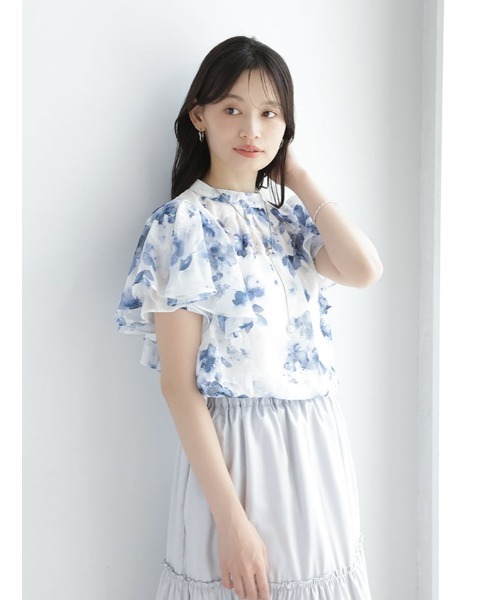 fifth(フィフス)の「ジャガード花柄プリントブラウス(シャツ/ブラウス・レディース・ブルー/イエロー・M)」の15枚目の写真
