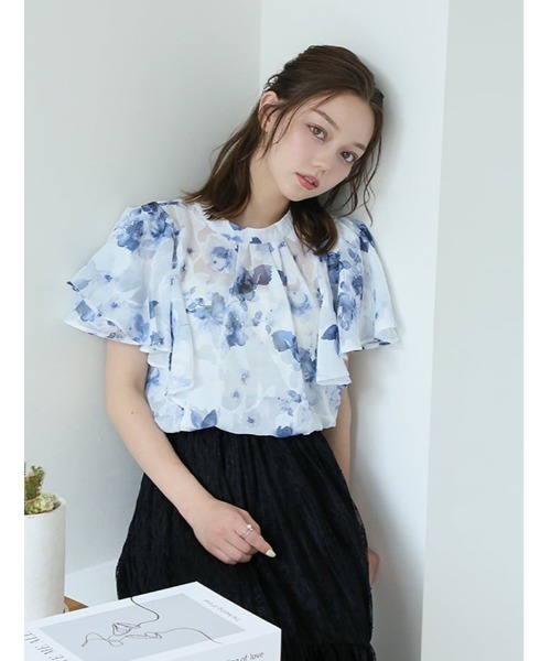 fifth(フィフス)の「ジャガード花柄プリントブラウス(シャツ/ブラウス・レディース・ブルー/イエロー・M)」の21枚目の写真