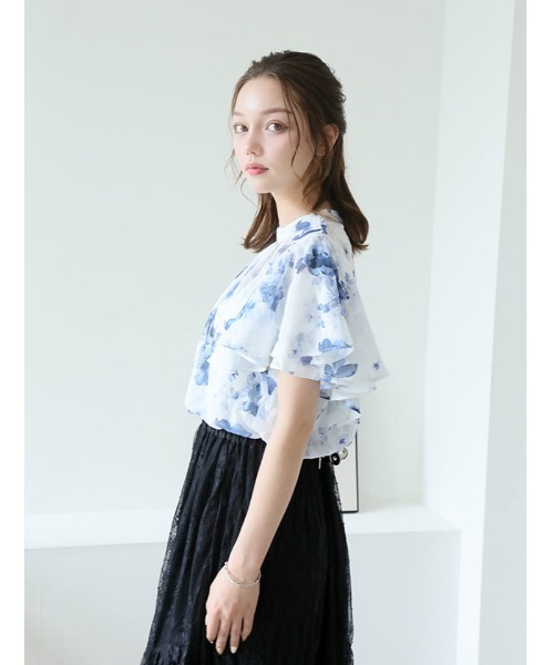 fifth(フィフス)の「ジャガード花柄プリントブラウス(シャツ/ブラウス・レディース・ブルー/イエロー・M)」の22枚目の写真