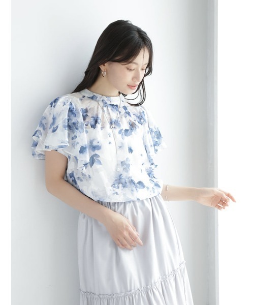fifth(フィフス)の「ジャガード花柄プリントブラウス(シャツ/ブラウス・レディース・ブルー/イエロー・M)」の20枚目の写真