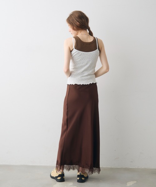 Crisp（クリスプ）の「flower henley cami / フラワーヘンリーキャミ（キャミソール・レディース・ホワイト/アイボリー・FREE）」の11枚目の写真