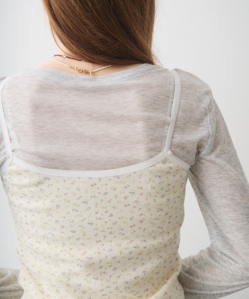 Crisp（クリスプ）の「flower henley cami / フラワーヘンリーキャミ（キャミソール・レディース・ホワイト/アイボリー・FREE）」の16枚目の写真