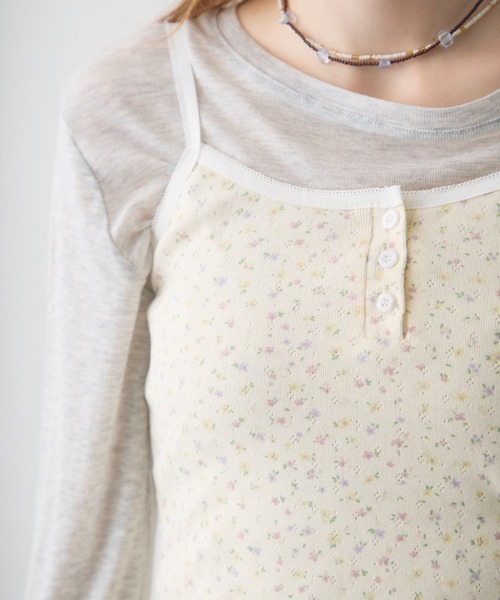 Crisp（クリスプ）の「flower henley cami / フラワーヘンリーキャミ（キャミソール・レディース・ホワイト/アイボリー・FREE）」の17枚目の写真