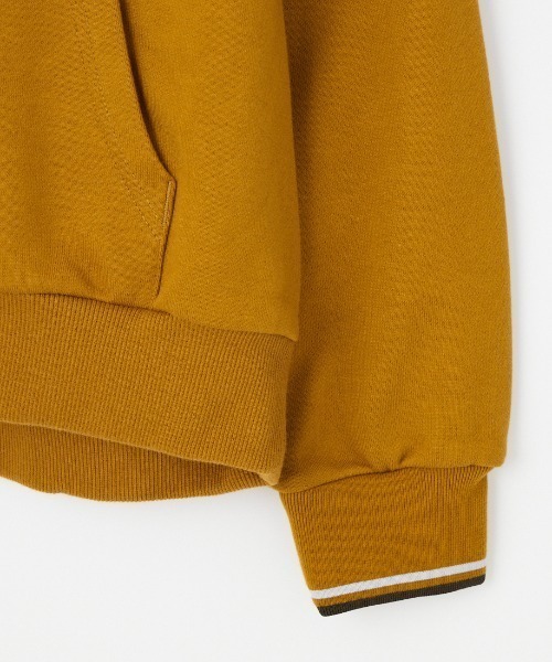 FRED PERRY（フレッドペリー）の「【WEB先行予約】[FRED PERRY/フレッドペリー] 別注 フードロゴ刺繍 スウェットジップパーカー（パーカー・レディース・ブラック/キャメル・L/M/S/XL）」の19枚目の写真