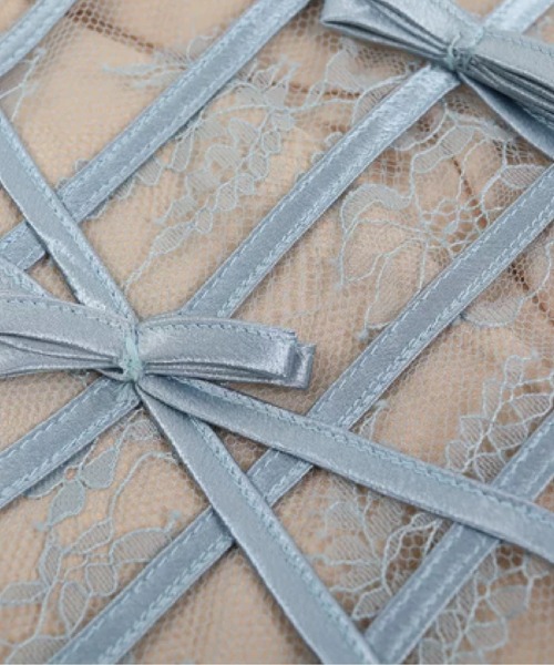 LA POMME petit(ラポミ・プチ)の「Ballet Ribbon Lace Flare Cami Dress(ワンピース・レディース・ブルー・SMALL/MEDIUM/LARGE)」の3枚目の写真