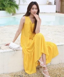 PEPLUM NS DRESS（ペプラムノースリーブワンピース）（ワンピース