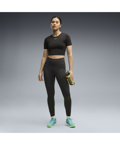 PUMA（プーマ）の「PUMA プーマ ウィメンズ トレーニング PUMA x HYROX PWRMODE クロップ 半袖 Tシャ（Tシャツ/カットソー・レディース・ブラック/ラベンダー・X-SMALL/SMALL/MEDIUM/LARGE）」の4枚目の写真