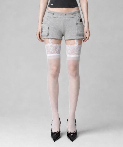 ETRE AU SOMMET エトオソメ 韓国 パンツ white セール】Two Zipper