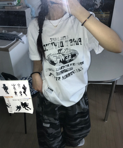 SEW-B(ソービー)の「TEXXT オーバーサイズ半袖Tシャツ(Tシャツ/カットソー・レディース・その他・FREE)」の2枚目の写真