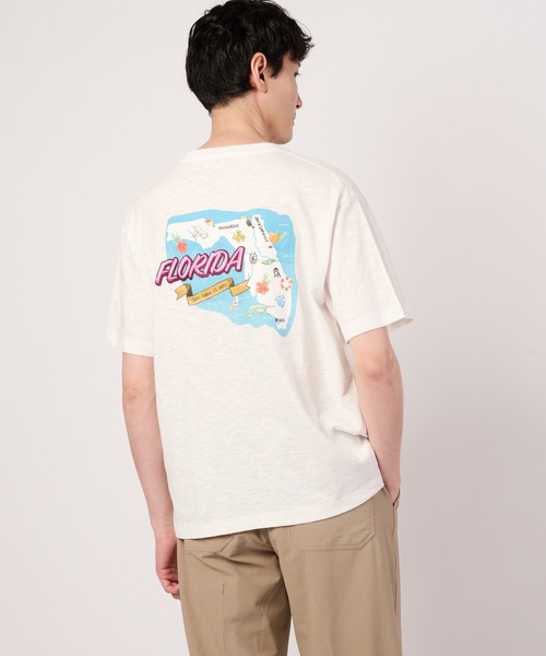 Arnold Palmer(アーノルドパーマー)の「シェア アロハモチーフ Tシャツ(Tシャツ/カットソー・レディース・ホワイト/ネイビー/レッド・L/M/S/LL/XS)」の11枚目の写真