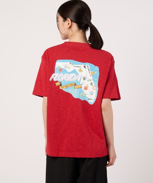 Arnold Palmer(アーノルドパーマー)の「シェア アロハモチーフ Tシャツ(Tシャツ/カットソー・レディース・ホワイト/ネイビー/レッド・L/M/S/LL/XS)」の18枚目の写真
