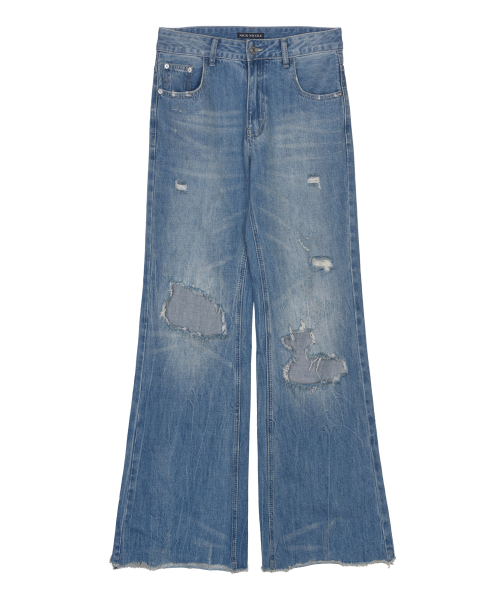 NICK&NICOLE(ニックアンドニコール)の「VINTAGE DESTROYED DENIM PANTS_BLUE(デニムパンツ・レディース・その他・SMALL/MEDIUM/LARGE)」の4枚目の写真