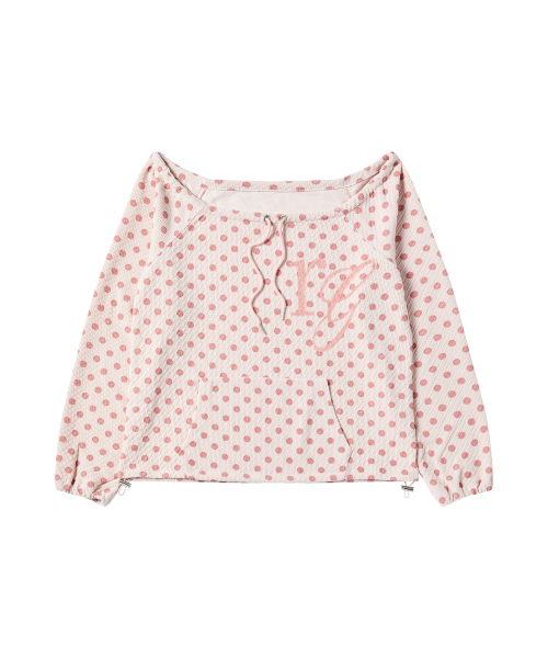 ROGIN N ROSIE(ロギンエンロージー)の「Dotted Pocket String Point Long Sleeve Pink(Tシャツ/カットソー・レディース・その他・FREE)」の3枚目の写真