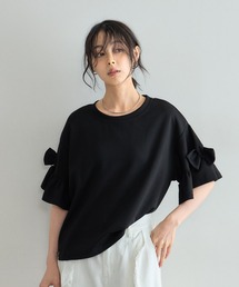 袖リボンプルオーバー