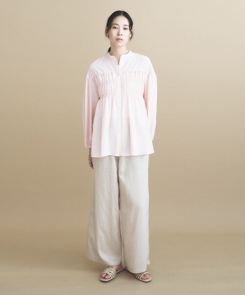 cloenc(クロエンス)の「【ひんやり/マシンウォッシュ】ストライプイージーパンツ セットアップ対応(その他パンツ・レディース・ベージュ系その他6/カーキ系2/ライトグレー系2・02/01)」の19枚目の写真