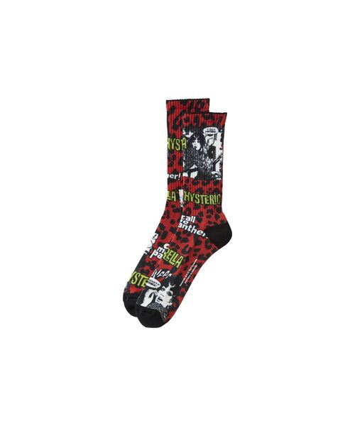 HYSTERIC GLAMOUR(ヒステリックグラマー)の「VAMPIRELLA/CALL ME PANTHER柄 スポーツソックス(ソックス/靴下・メンズ・ブルー系その他/レッド系その他・FREE)」の2枚目の写真