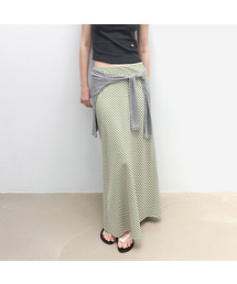 CHECK MERMAID MAXI SKIRT (SK-5099)