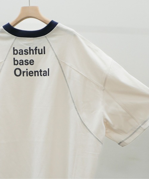 bashful base Oriental（バッシュフルベースオリエンタル）の「【bbO】バックロゴリンガーT（Tシャツ/カットソー・メンズ・ライトグレー/アイボリー/グリーン/ネイビー・LARGE/MEDIUM）」の18枚目の写真