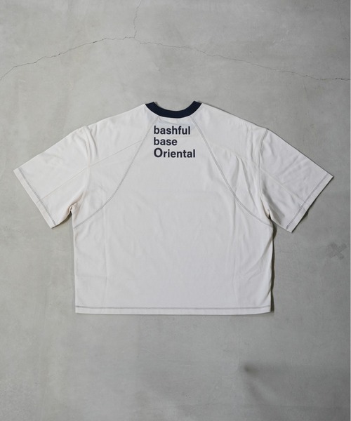 bashful base Oriental（バッシュフルベースオリエンタル）の「【bbO】バックロゴリンガーT（Tシャツ/カットソー・メンズ・ライトグレー/アイボリー/グリーン/ネイビー・LARGE/MEDIUM）」の15枚目の写真