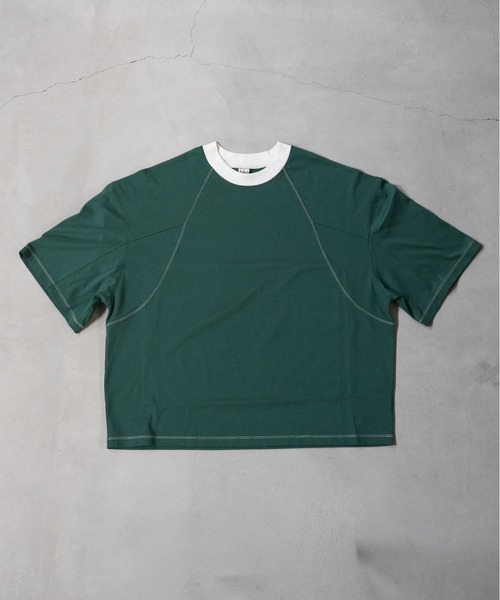 bashful base Oriental（バッシュフルベースオリエンタル）の「【bbO】バックロゴリンガーT（Tシャツ/カットソー・メンズ・ライトグレー/アイボリー/グリーン/ネイビー・LARGE/MEDIUM）」の12枚目の写真