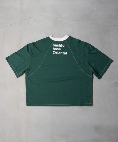 bashful base Oriental（バッシュフルベースオリエンタル）の「【bbO】バックロゴリンガーT（Tシャツ/カットソー・メンズ・ライトグレー/アイボリー/グリーン/ネイビー・LARGE/MEDIUM）」の13枚目の写真