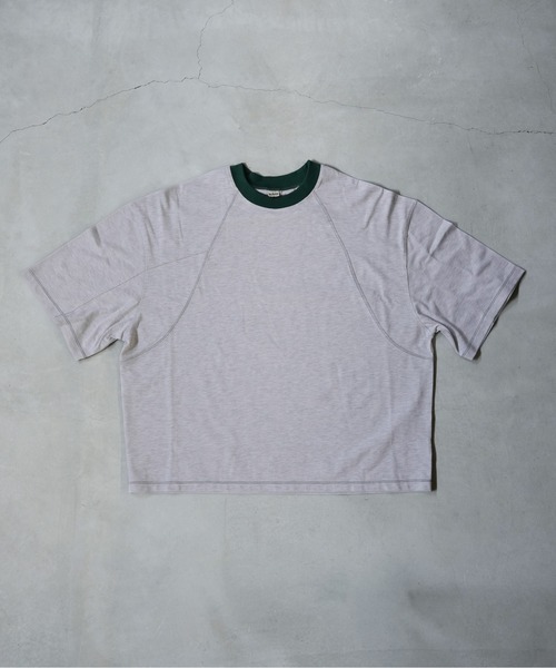 bashful base Oriental（バッシュフルベースオリエンタル）の「【bbO】バックロゴリンガーT（Tシャツ/カットソー・メンズ・ライトグレー/アイボリー/グリーン/ネイビー・LARGE/MEDIUM）」の10枚目の写真