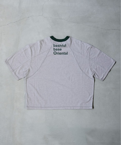 bashful base Oriental（バッシュフルベースオリエンタル）の「【bbO】バックロゴリンガーT（Tシャツ/カットソー・メンズ・ライトグレー/アイボリー/グリーン/ネイビー・LARGE/MEDIUM）」の11枚目の写真