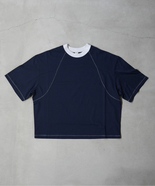 bashful base Oriental（バッシュフルベースオリエンタル）の「【bbO】バックロゴリンガーT（Tシャツ/カットソー・メンズ・ライトグレー/アイボリー/グリーン/ネイビー・LARGE/MEDIUM）」の8枚目の写真