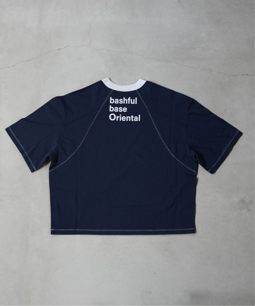 bashful base Oriental（バッシュフルベースオリエンタル）の「【bbO】バックロゴリンガーT（Tシャツ/カットソー・メンズ・ライトグレー/アイボリー/グリーン/ネイビー・LARGE/MEDIUM）」の9枚目の写真