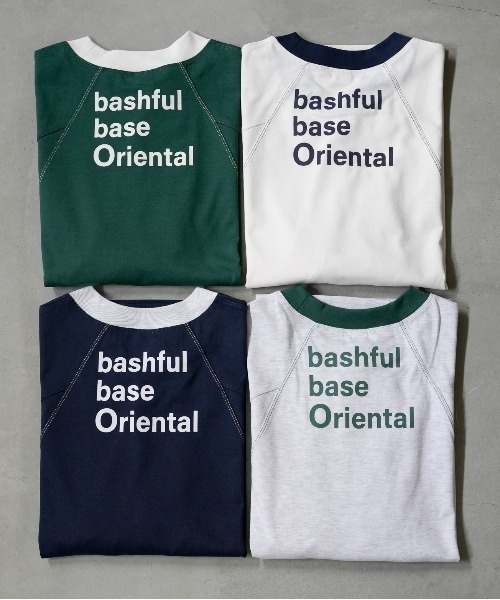 bashful base Oriental（バッシュフルベースオリエンタル）の「【bbO】バックロゴリンガーT（Tシャツ/カットソー・メンズ・ライトグレー/アイボリー/グリーン/ネイビー・LARGE/MEDIUM）」の19枚目の写真